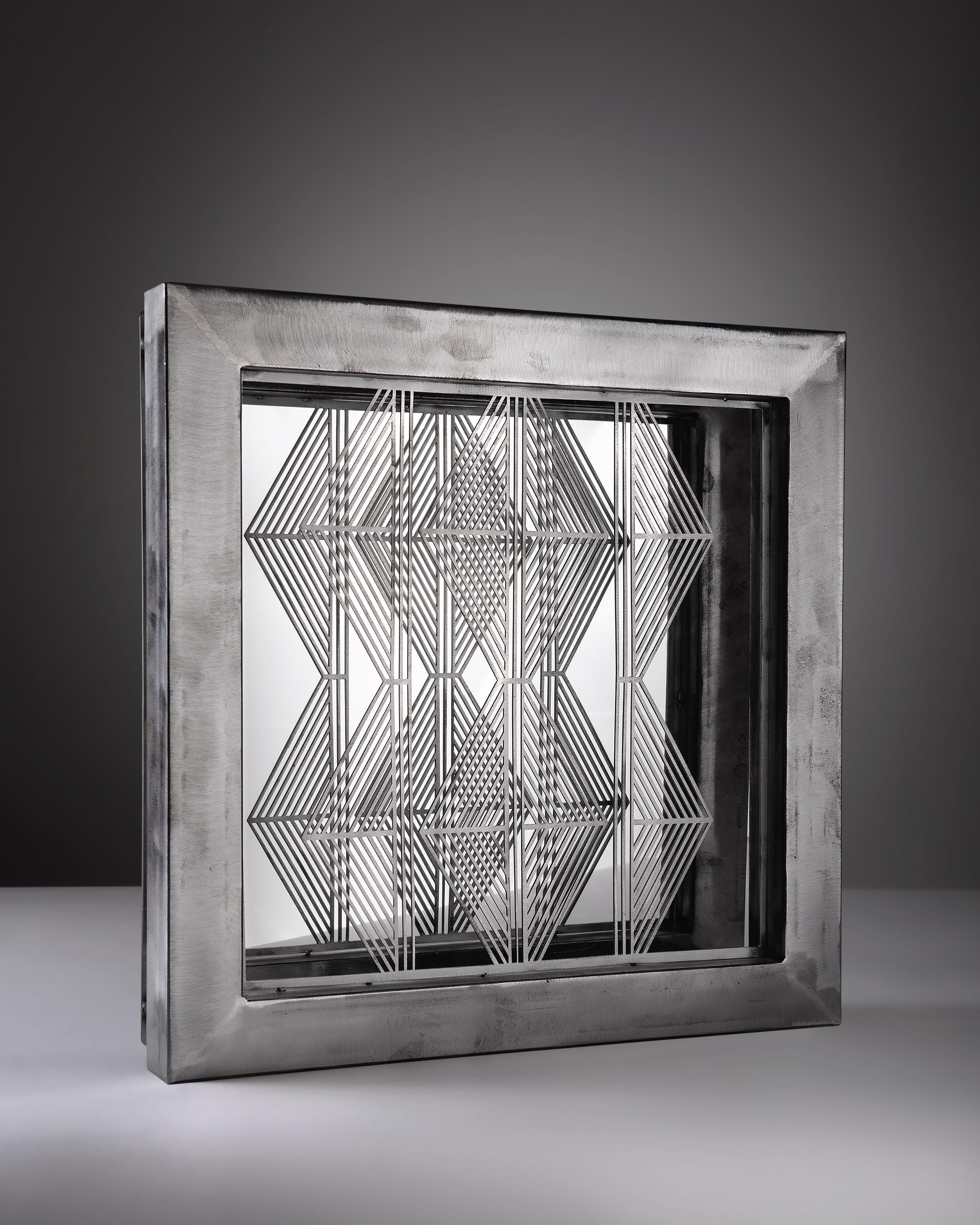 26 Banafsheh Ahmadzadeh Untitled Iron Metal and Plexiglass 40x40 Cm 1402(2023)