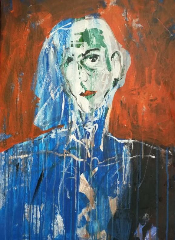 Mohsen Hoseinmardi Acrylic on Cardboard 70x70 Cm 1399(2020)wd